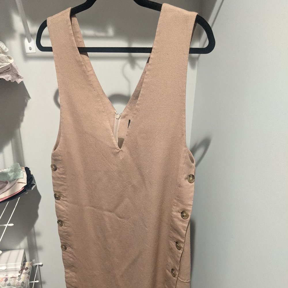 Jill Stuart Japan Endy Robe Tan sleeveless over dress